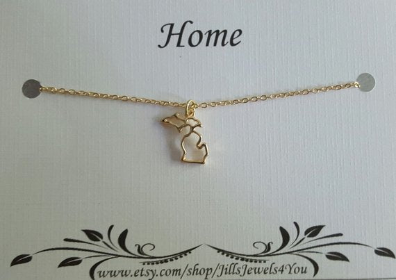 Michigan Home Necklace - Jill's Jewels | Unique, Handcrafted, Trendy, And Fun Jewelry