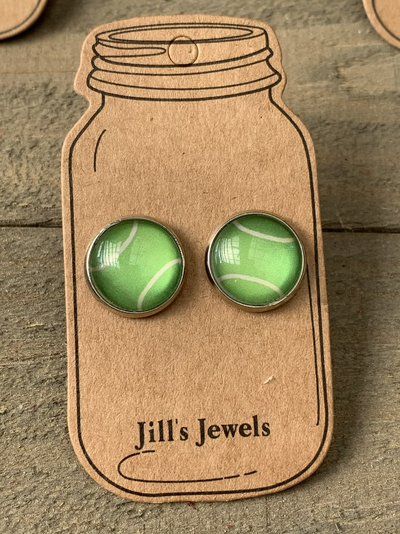 Tennis Stud Earrings - Jill's Jewels | Unique, Handcrafted, Trendy, And Fun Jewelry