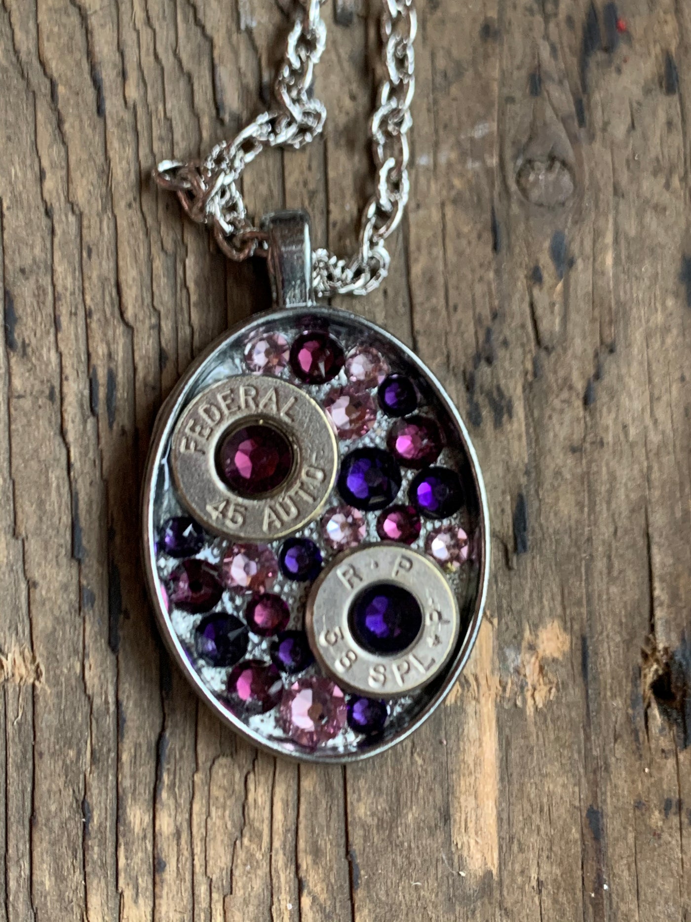 Purple Oval Bullet necklace - Jill's Jewels | Unique, Handcrafted, Trendy, And Fun Jewelry