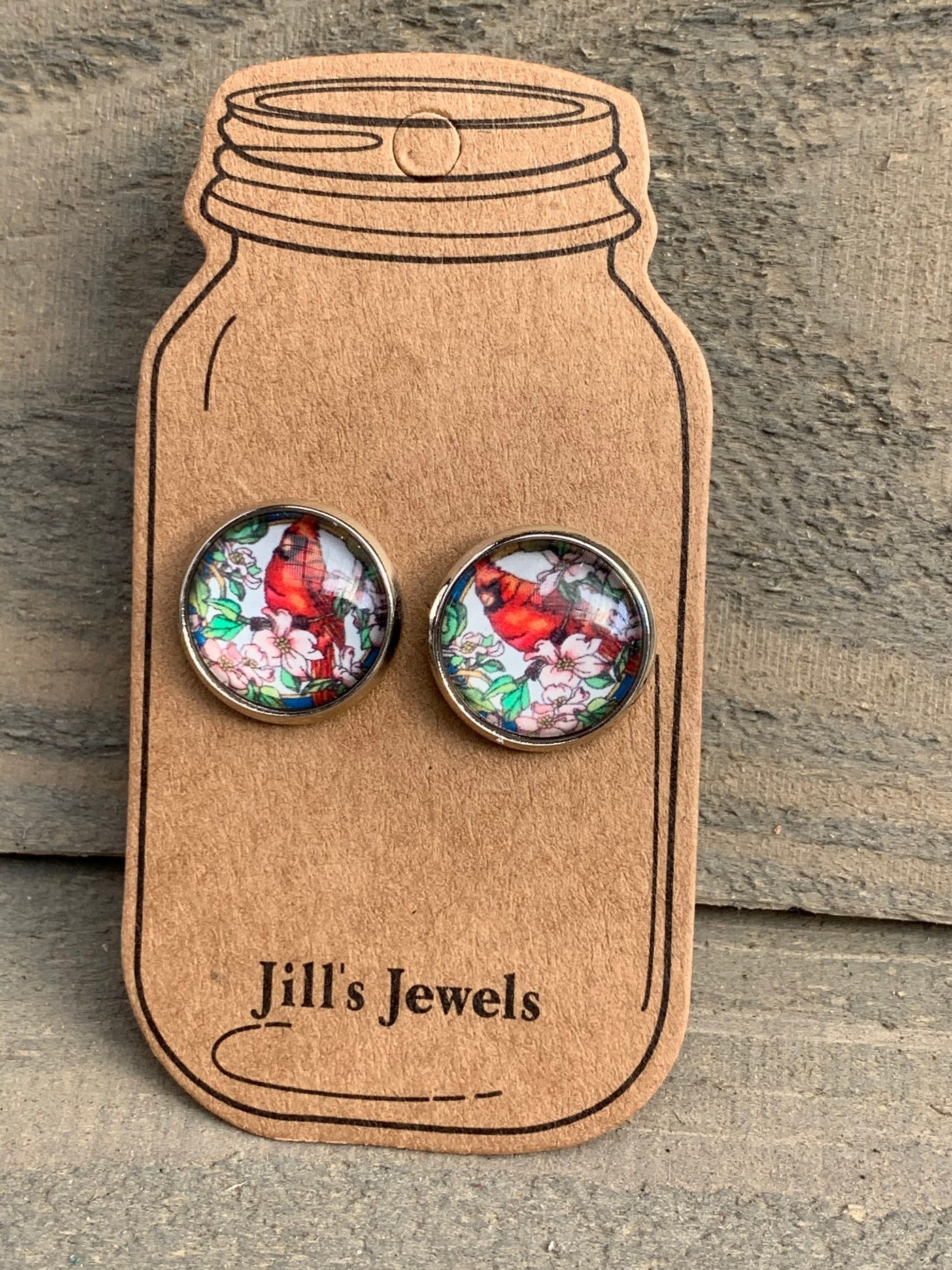 Cardinal Bird Stud Earrings - Jill's Jewels | Unique, Handcrafted, Trendy, And Fun Jewelry