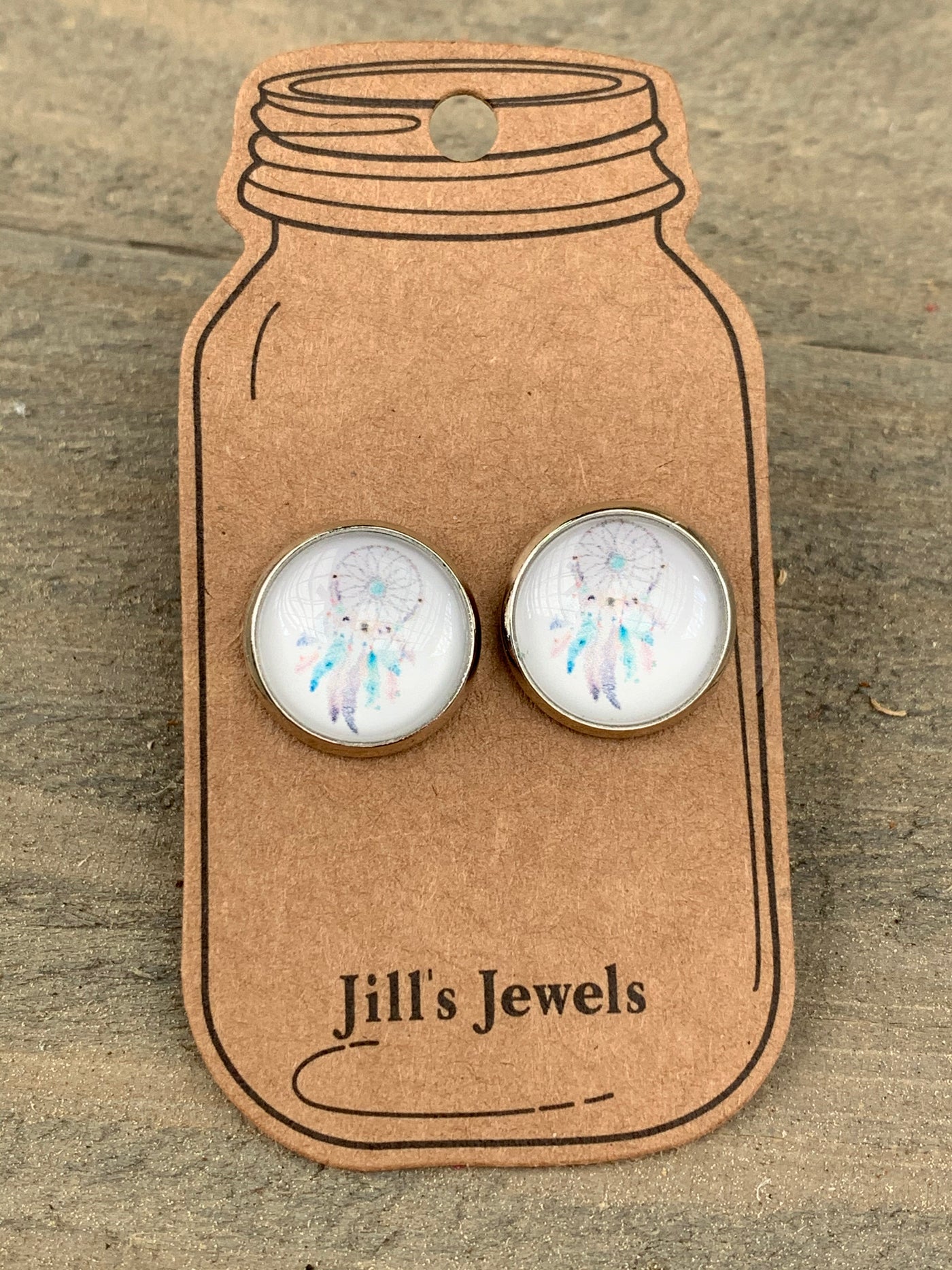 Pastel Dream Catcher Stud Earrings - Jill's Jewels | Unique, Handcrafted, Trendy, And Fun Jewelry