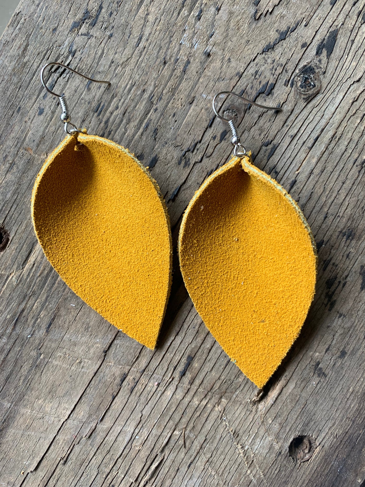 Yellow suede earrings - Jill's Jewels | Unique, Handcrafted, Trendy, And Fun Jewelry