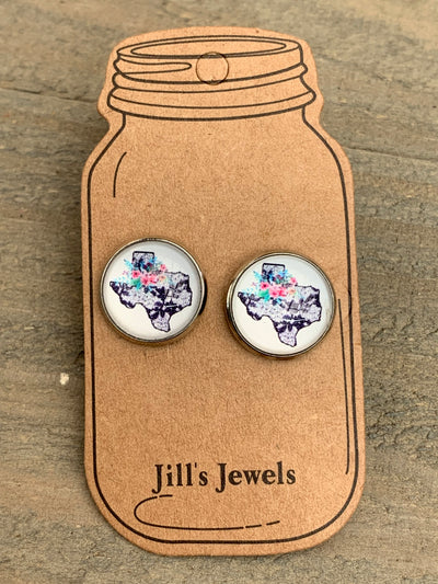 Texas Lace Rose Stud Earrings - Jill's Jewels | Unique, Handcrafted, Trendy, And Fun Jewelry