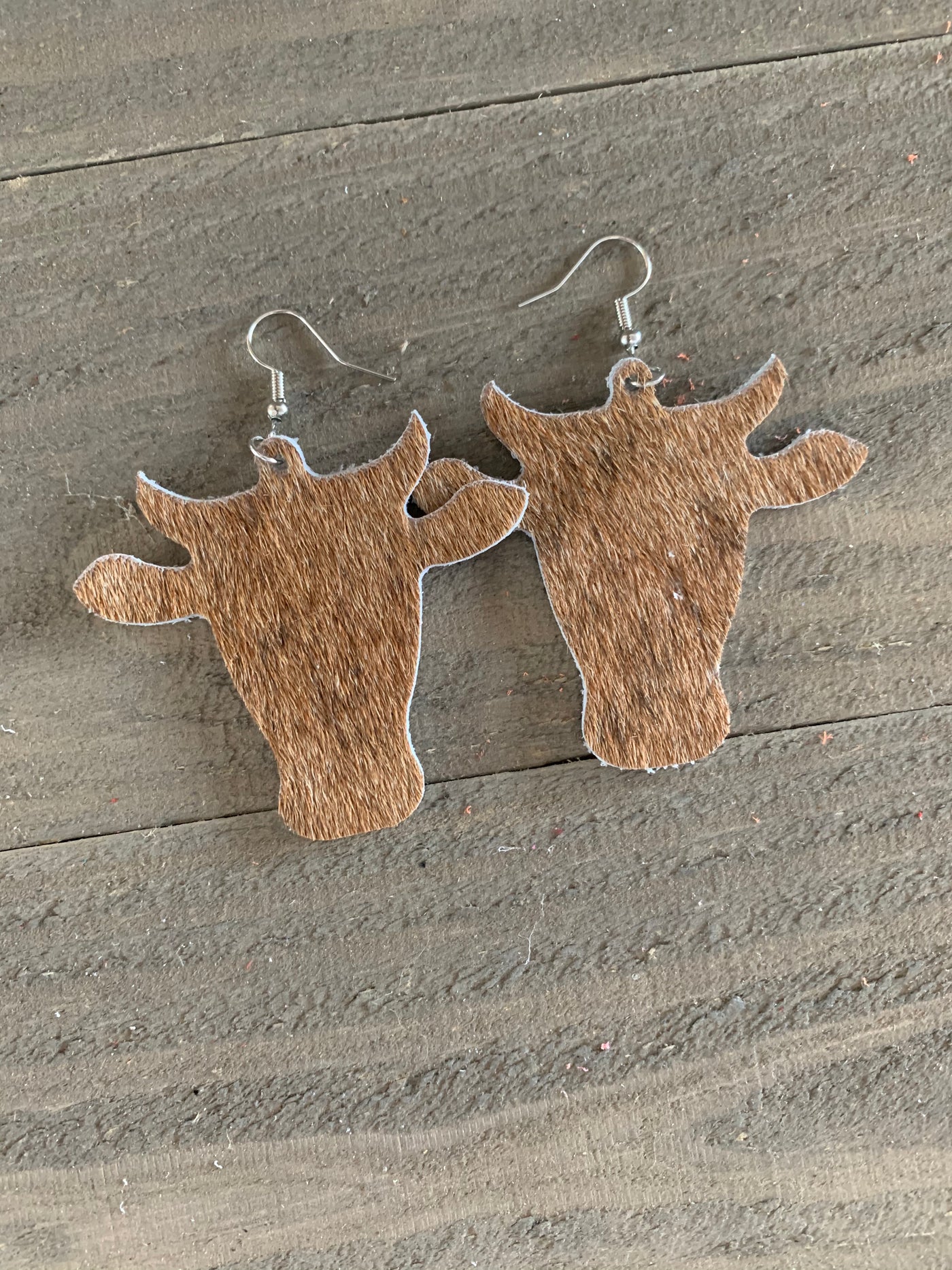 Cow Hair on Hide Leather Earrings - Jill's Jewels | Unique, Handcrafted, Trendy, And Fun Jewelry