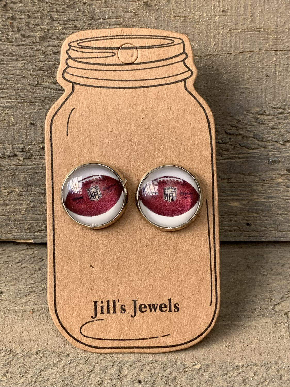 Football Stud Earrings - Jill's Jewels | Unique, Handcrafted, Trendy, And Fun Jewelry