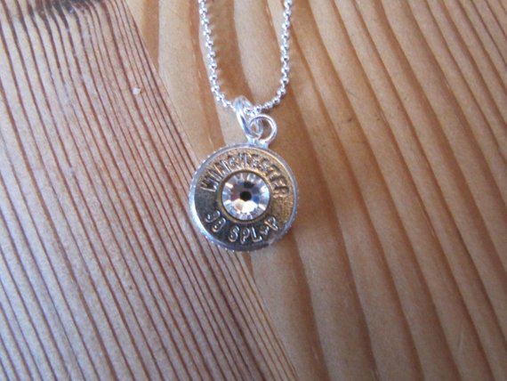 38 Special Bullet Necklace with Crystal Accents - Jill's Jewels | Unique, Handcrafted, Trendy, And Fun Jewelry