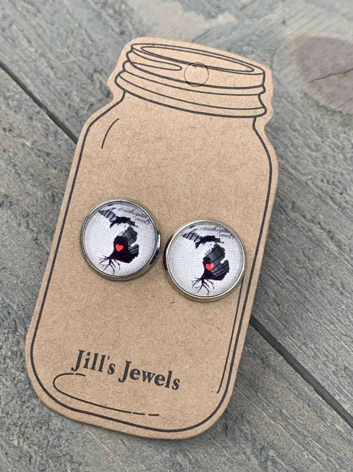 Michigan Roots Stud Earrings - Jill's Jewels | Unique, Handcrafted, Trendy, And Fun Jewelry