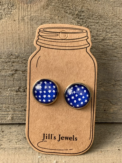 Blue Star Stud Earrings - Jill's Jewels | Unique, Handcrafted, Trendy, And Fun Jewelry