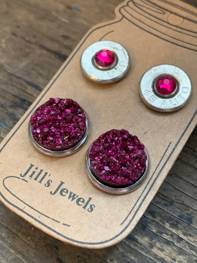 Ruby Red 45 Auto bullet earring set - Jill's Jewels | Unique, Handcrafted, Trendy, And Fun Jewelry