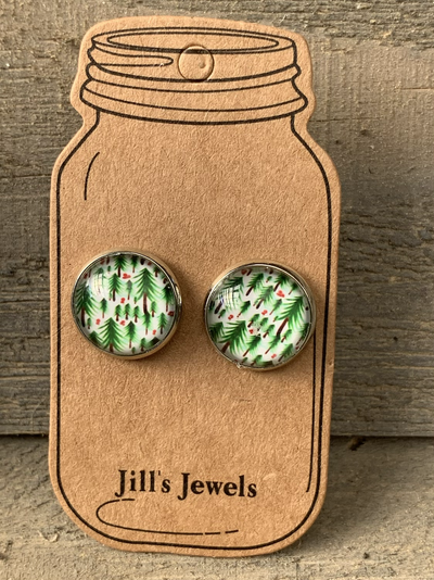 Christmas Tree Stud Earrings - Jill's Jewels | Unique, Handcrafted, Trendy, And Fun Jewelry