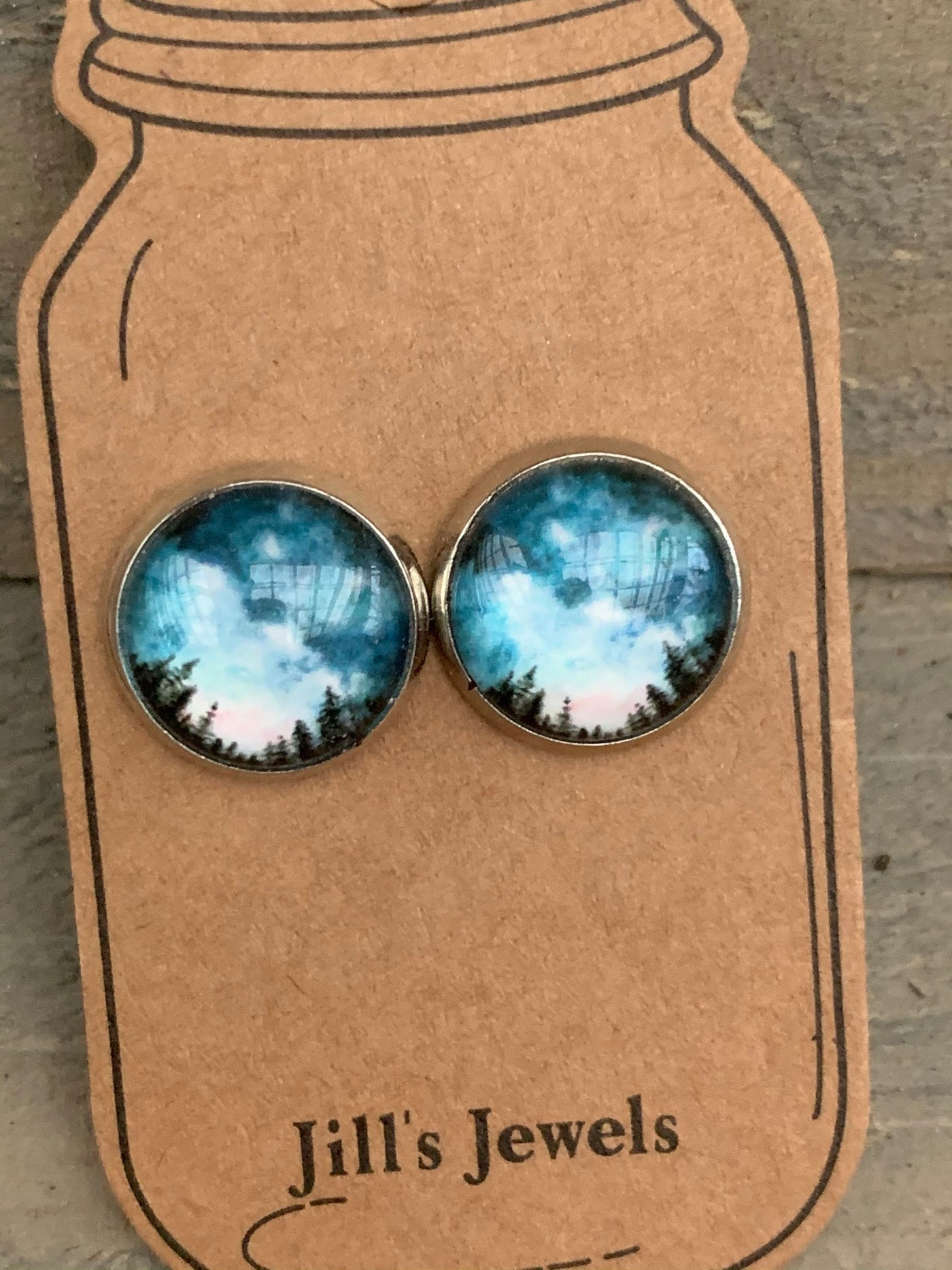 Forrest Sky Stud Earrings - Jill's Jewels | Unique, Handcrafted, Trendy, And Fun Jewelry